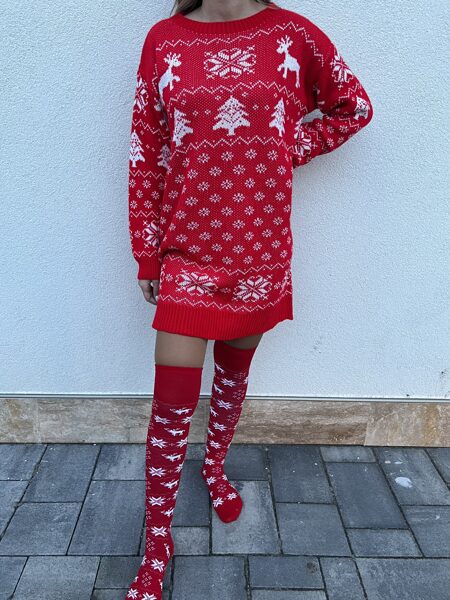 Karácsonyi pulcsi-ruha
